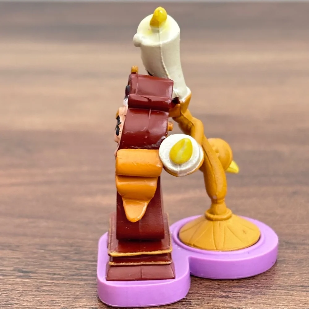 Disney Store Beauty & Beast LUMIERE & COGSWORTH Toy Figure Figurine Cake Topper